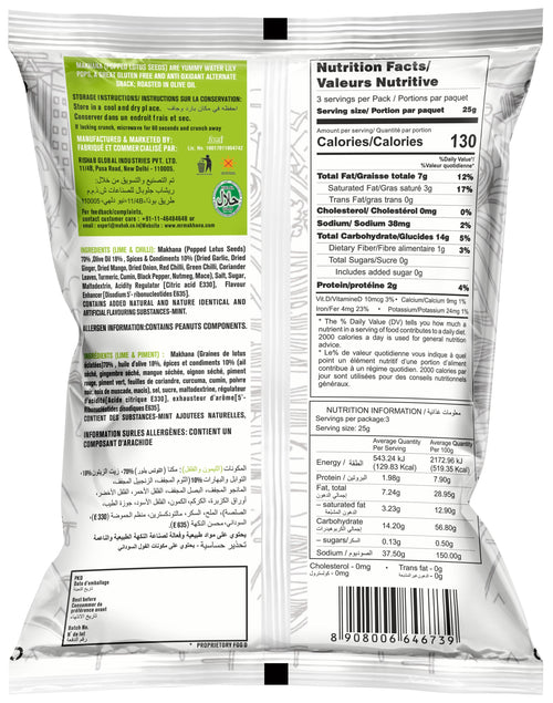 MR. Makhana Lime & Chili - Flavored Makhana, 2-Pack