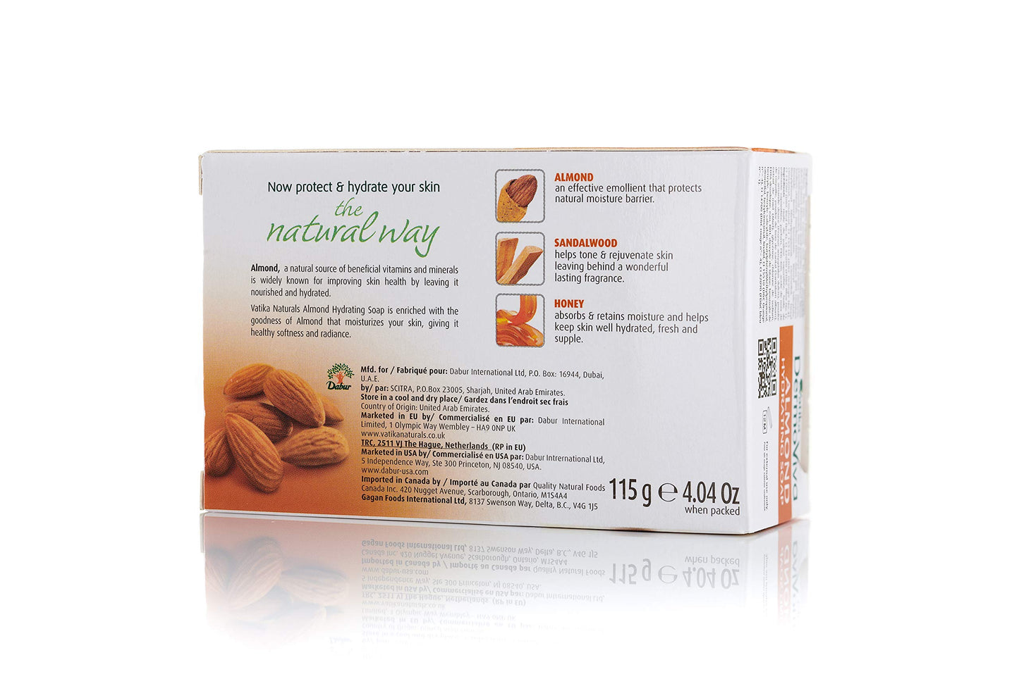 Dabur Vatika Almond Soap 115g x 4pcs