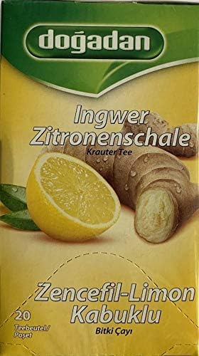 Mixed Herbal Tea with Ginger-lemon Peels 20 Teabags (Pack of 3)