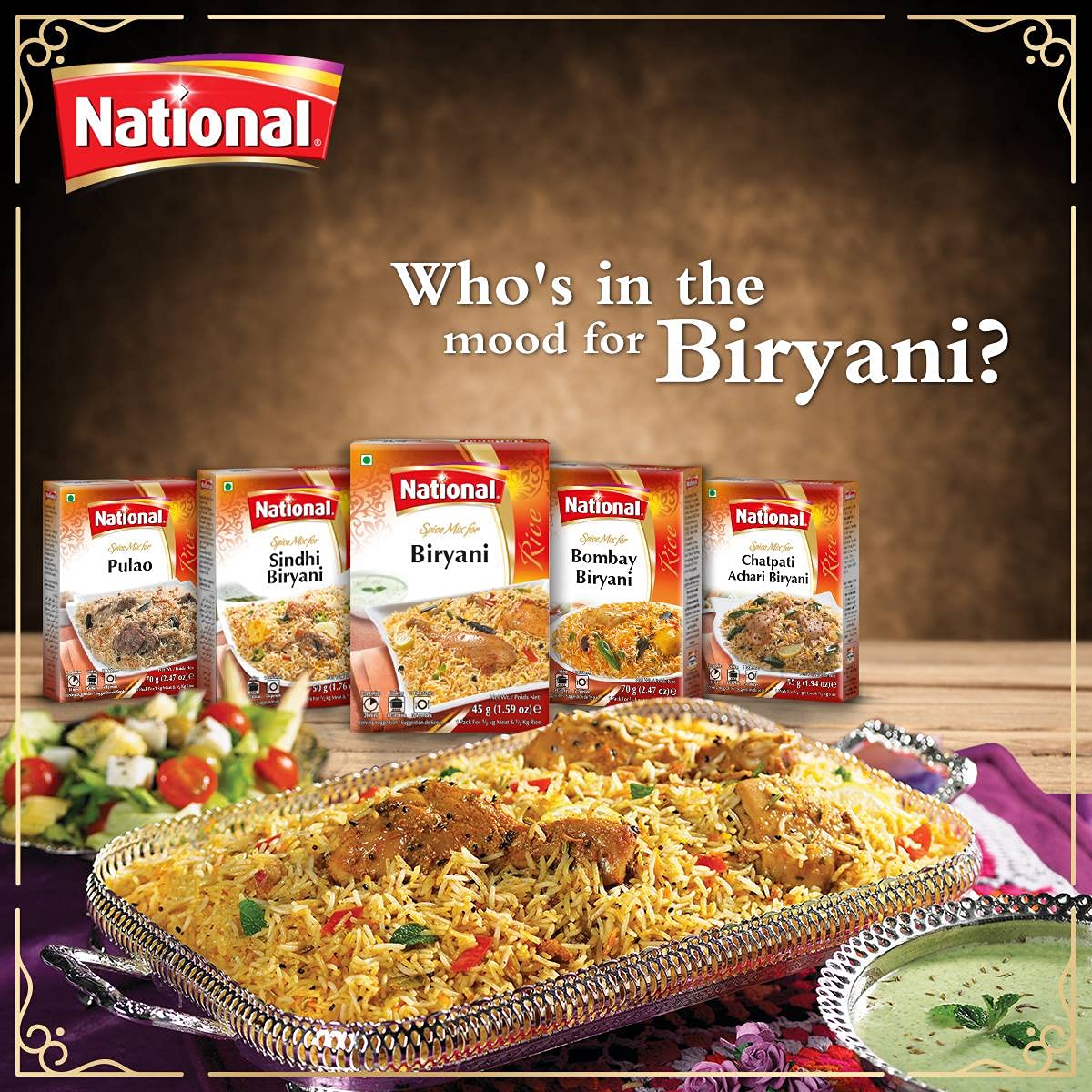 National Bombay Biryani Masala 70 gms - MDH Masala