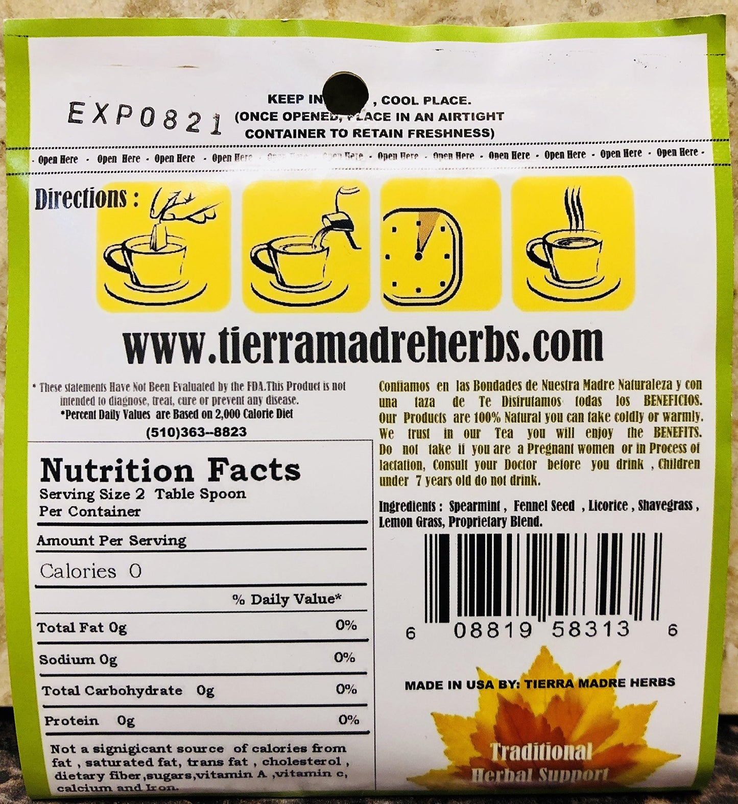 TIERRA MADRE ACIDE-S Reflux Tea 2 Pack