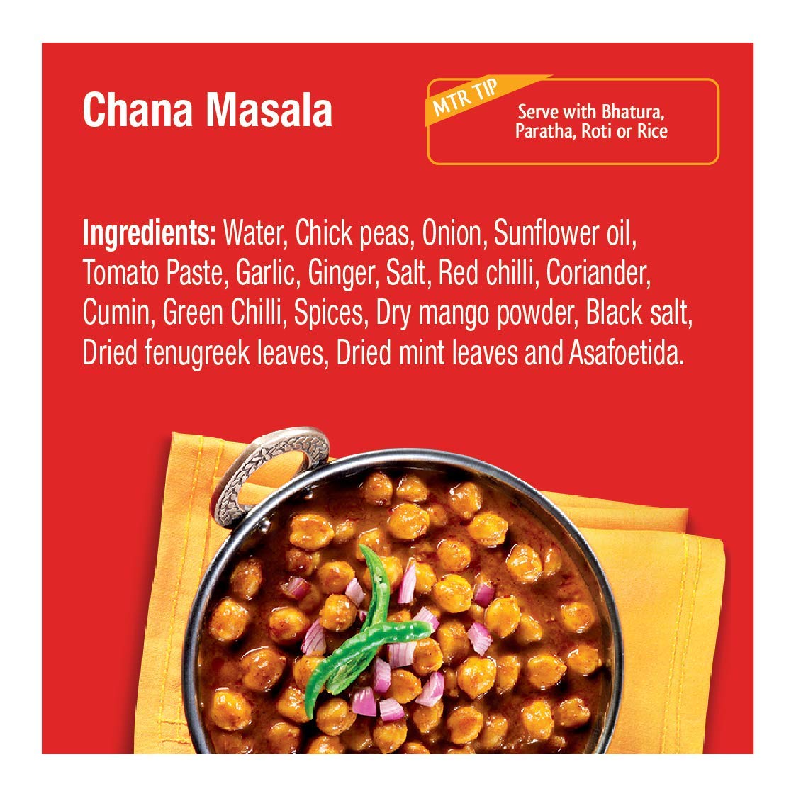 Mtr Ready To Eat Chana Masala 300 gms - Instant Meal