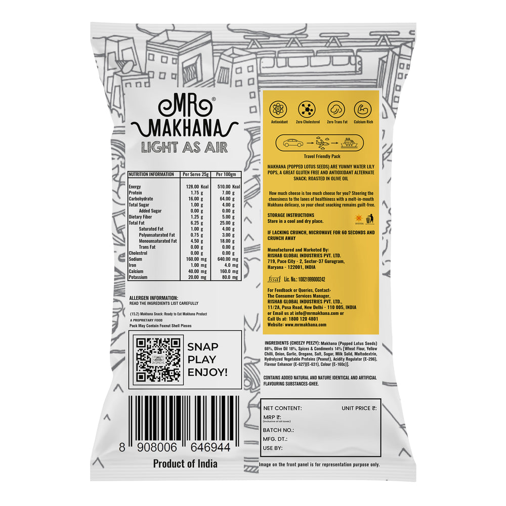 Mr Makhana Cheezy Peezy 75GM - Pack of 2
