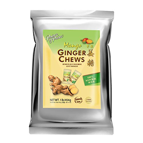 Prince of Peace Ginger Chews with Mango, 1 lb. Candied Ginger Mango Candy Mango Ginger Chews Natural Candy