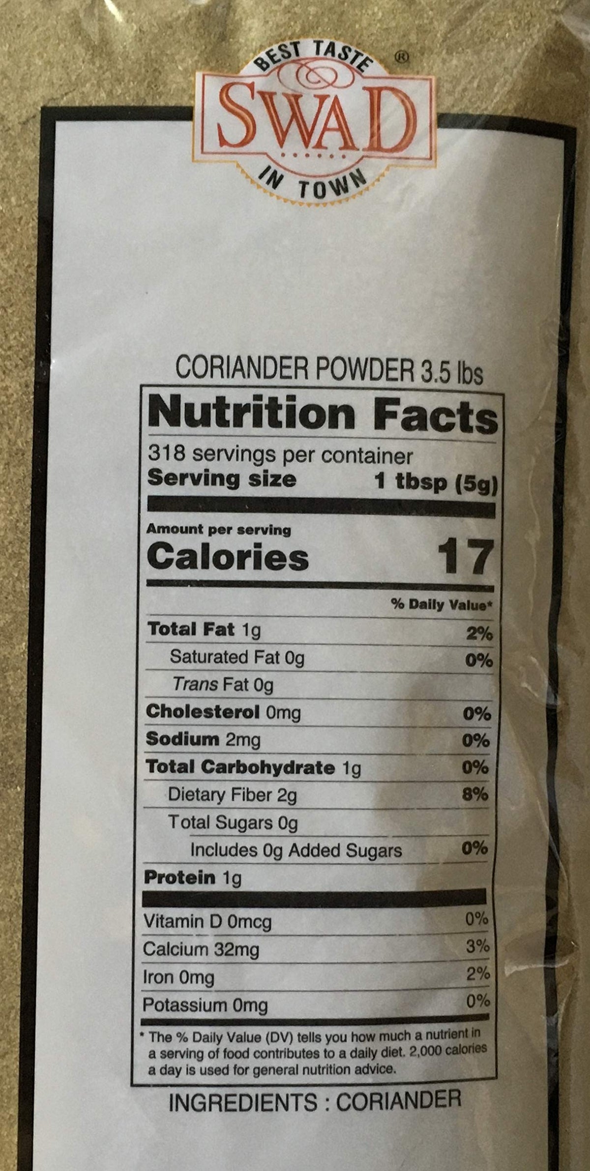 Swad Coriander Powder 56 Oz - Food / Masala / Dal