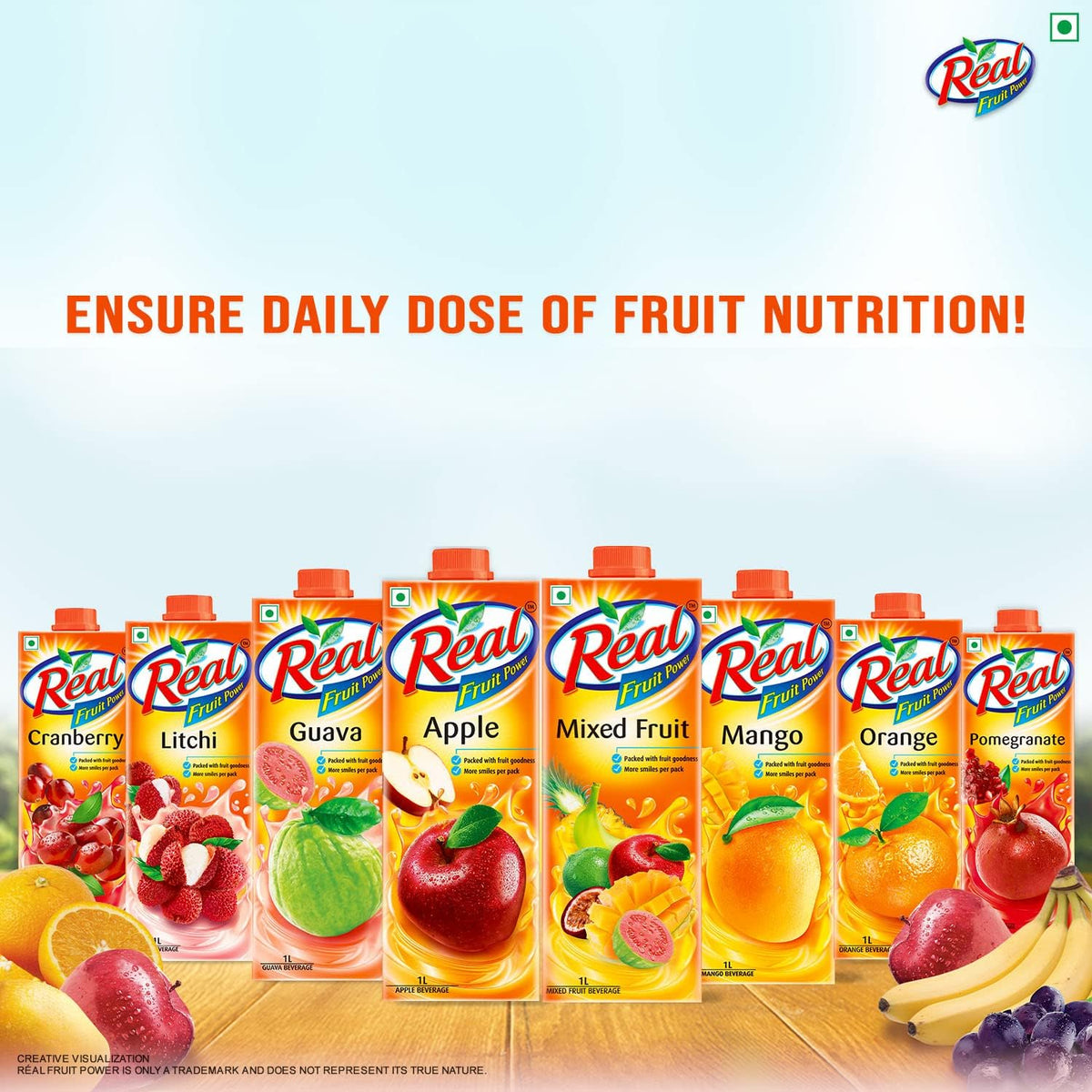 Real Fruit Juice, Guava, 1L (Pack of 2)