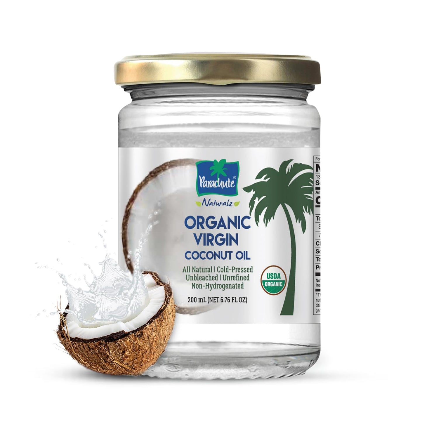 Patachute Organic Virgin Coconut Oil 200 ml - Food / Masala / Dal