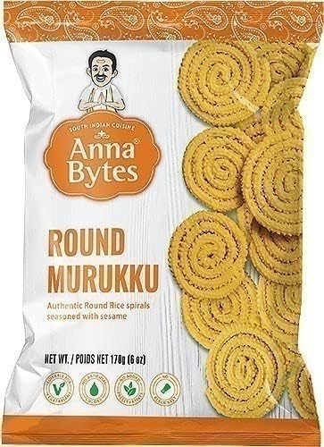 Anna Bytes Round Murukku - Round Rice Spirals - Pack of 3