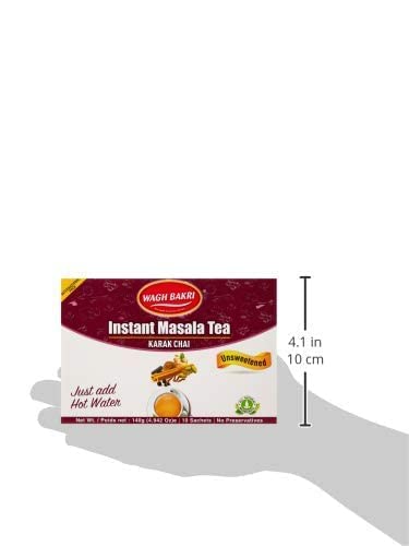 Wagh Bakri Instant Masala tea UNSWEETENED 10 sachets - Indian Tea