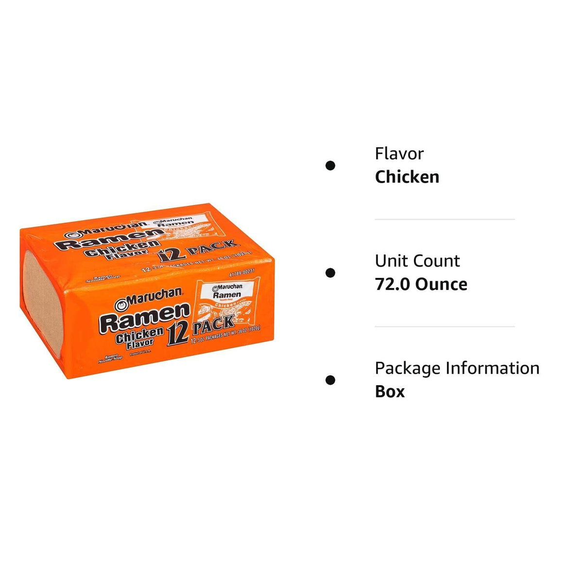 Maruchan Ramen Chicken Flavor Noddle Soup 12 Pack (1) - SET OF 2