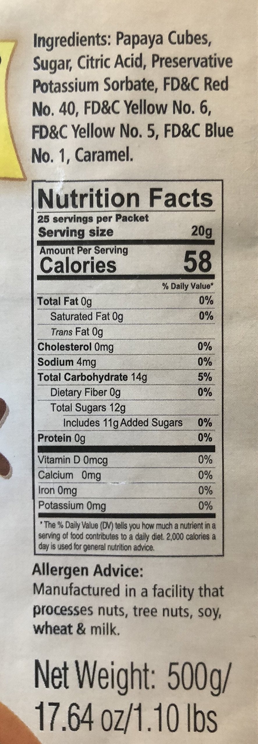 Nilon's Tooty-fruity Candied Papaya, Mixed 500 gms - Indian Spices