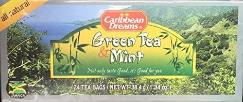 Caribbean Dreams Green Tea & Mint, 24 Tea Bags (3 Pack)