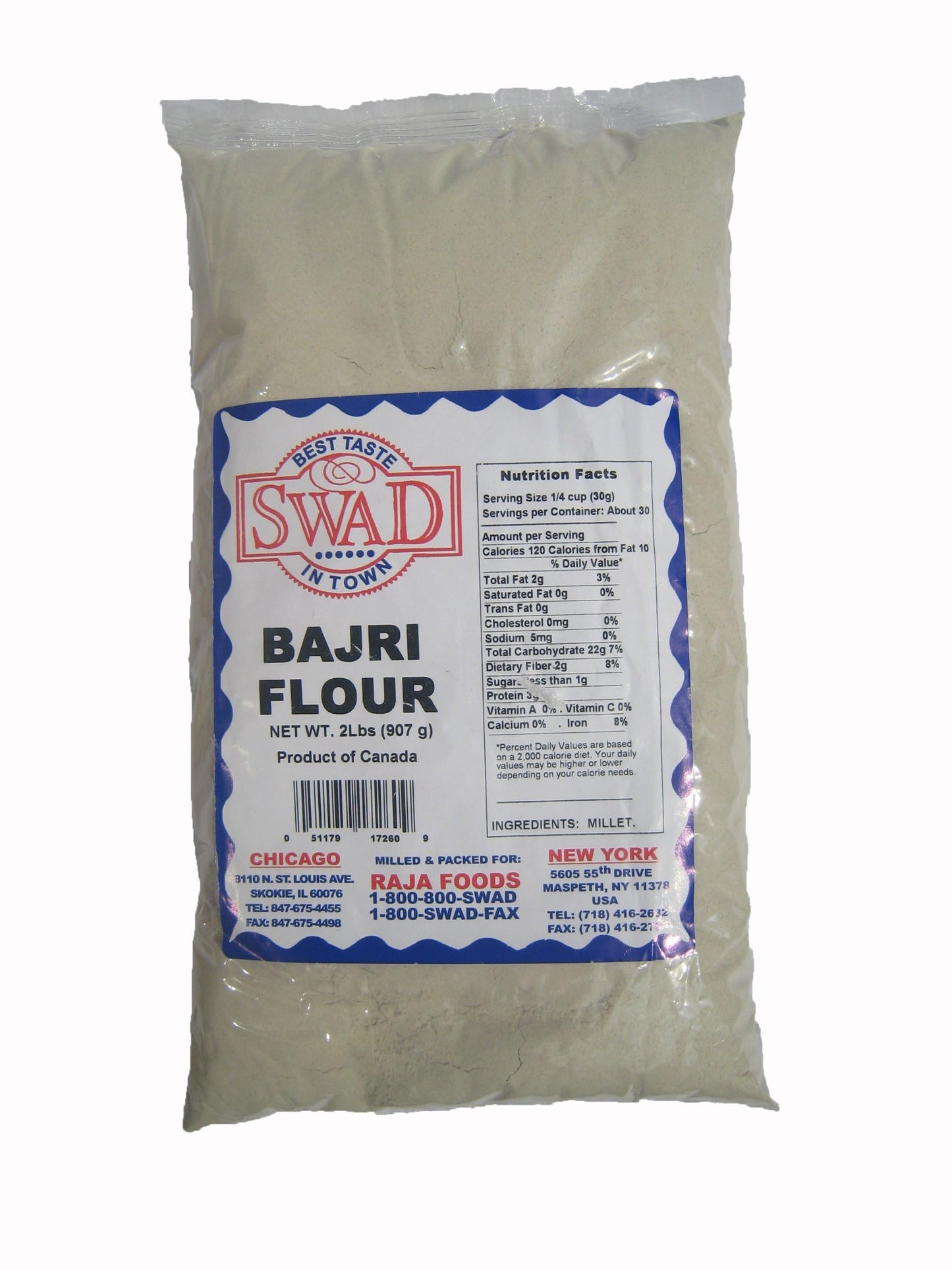 Swad Bajri Flour 2 lbs - Food / Masala / Dal
