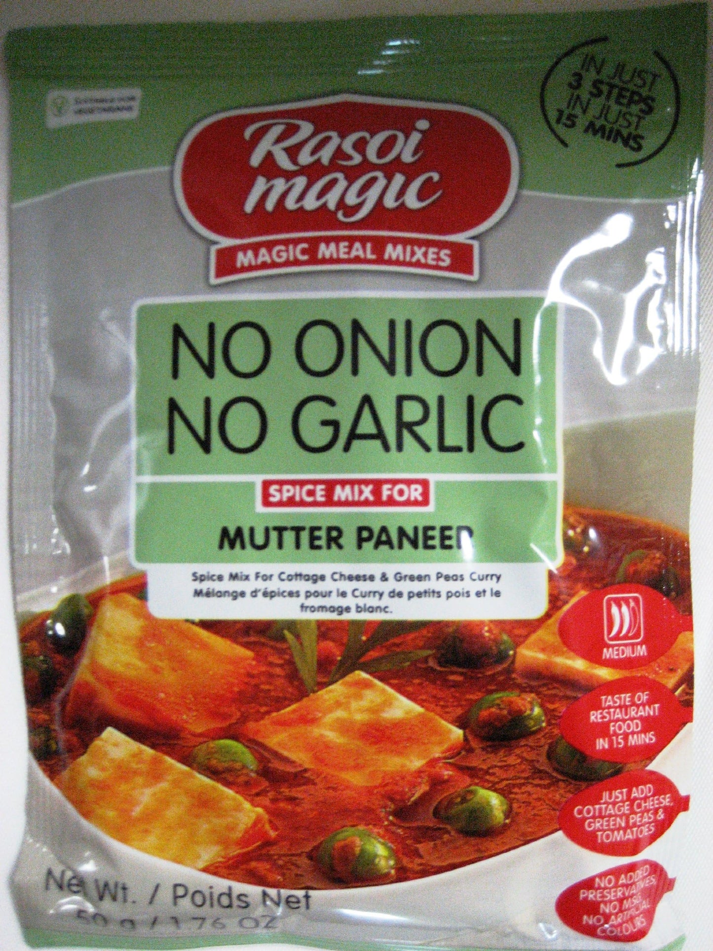 Rasoi Magic No Onion No Garlic Mutter Paneer Spice Mix 50 Gms