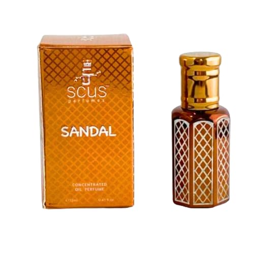 Sandal 12 ML Concentrated Fragrance (0.41 fl. oz.) - by SCUS Perfumes - Bath & Shower