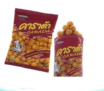 Carada Rice Ball Cuttlefish Flavoured Snack 68g.