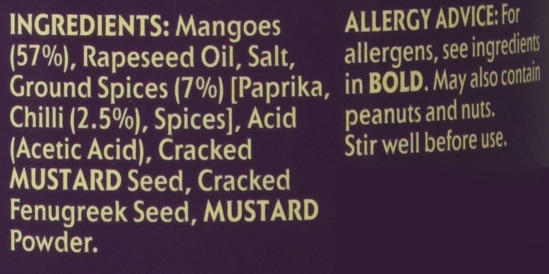 Patak's Hot Mango Pickle 10 oz - Indian Pickles