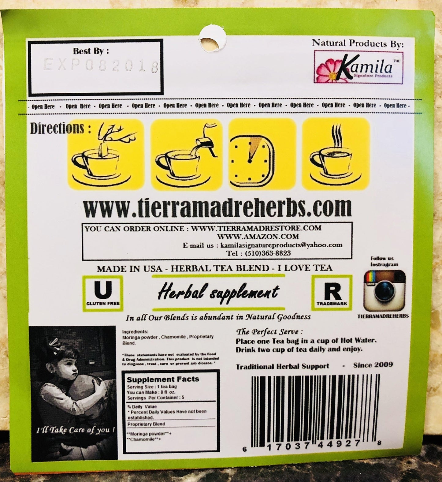 TIERRA MADRE Moringa Tea 2 Pack
