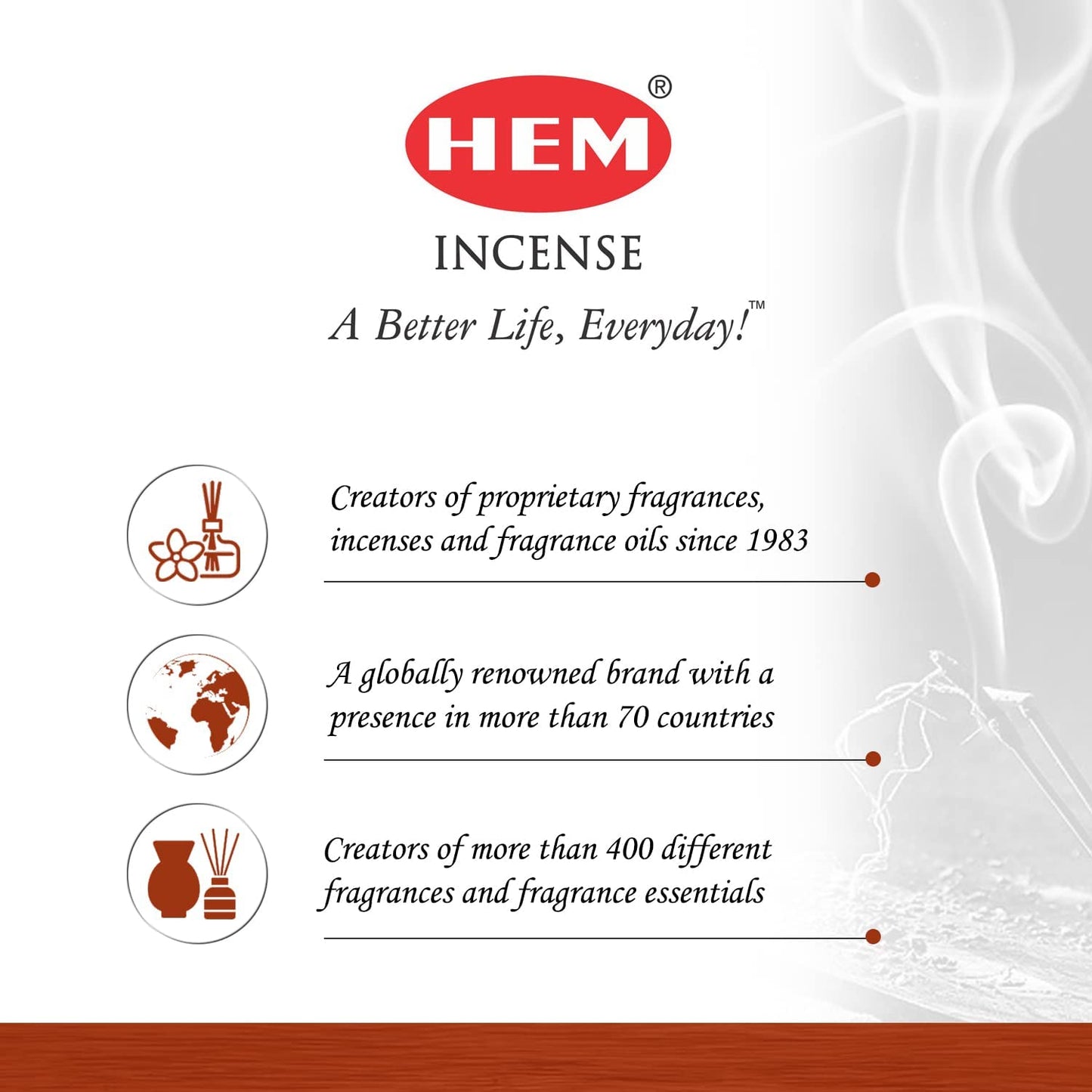HEM Sun Incense Sticks (Pack of 6-120 Count, 301g) | Natural Fragrance for Aromatic Rooms | Odor Remover Incense for Stress Relief & Relaxation