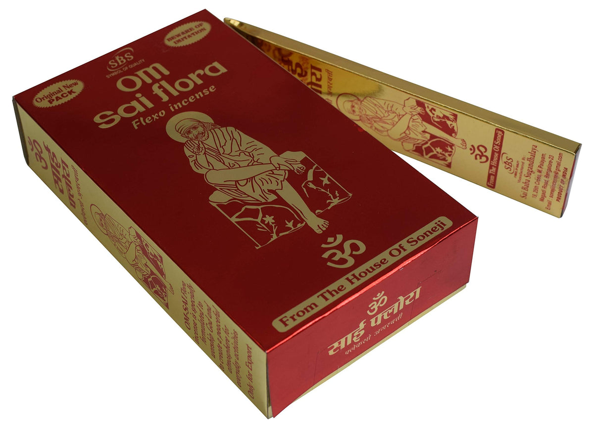 Om Sai Flora Flux Incense, 12 Packs - Incense Sticks