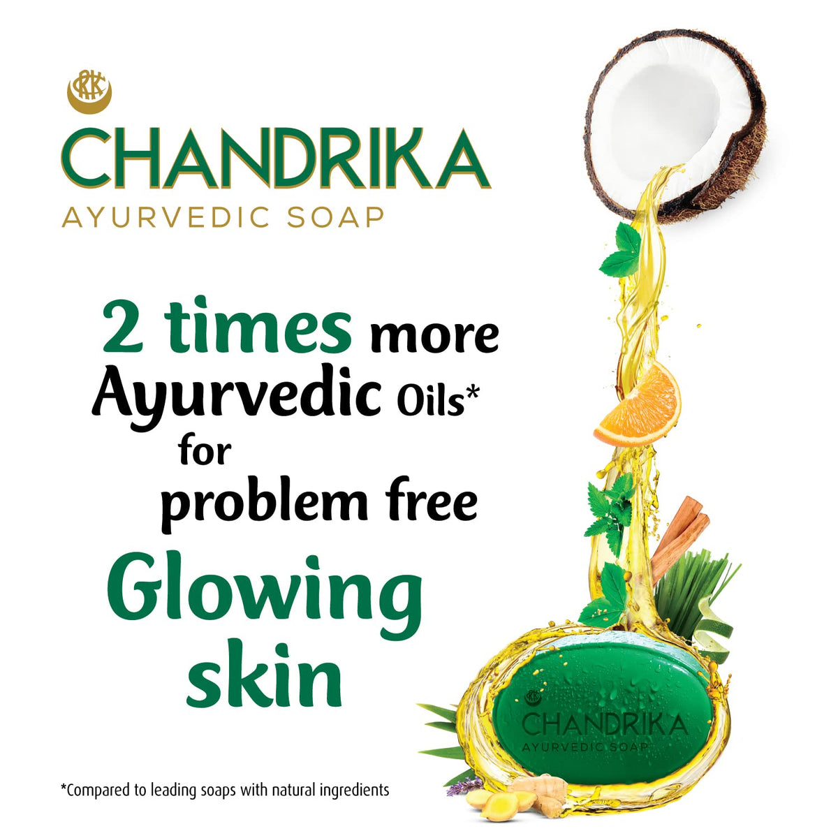 Chandrika Ayurvedic Soap, 125g (Pack Of 6)