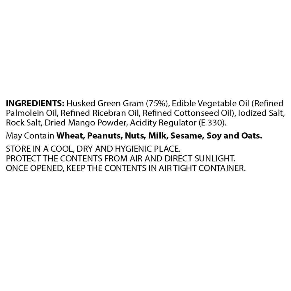 Bikano Moong Dal, Indian Namkeen (Plain, 35.2oz)