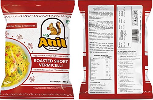 Anil Roasted Short Vermicelli 180g/6.349 oz (Pack of 5)