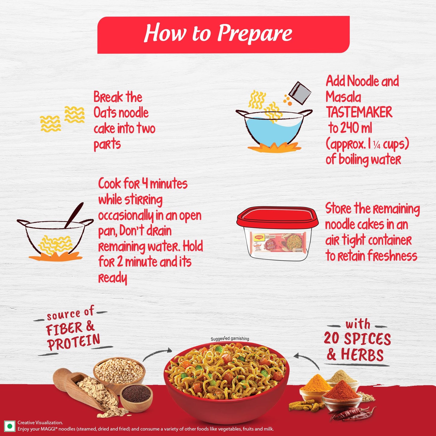 Maggi Masala Oats noodles 290 gms - Vermicelli Noodles