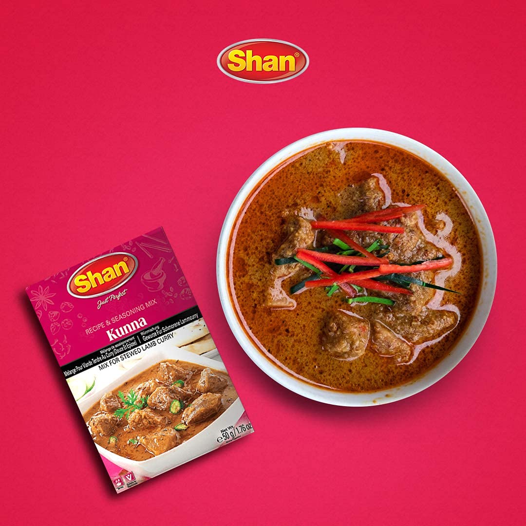 Shan Kunna Recipe and Seasoning Mix 1.76 oz (50g) - Spice Powder for Traditional Velvety Stewed Curry (1.76 Ounce (Pack of 1))