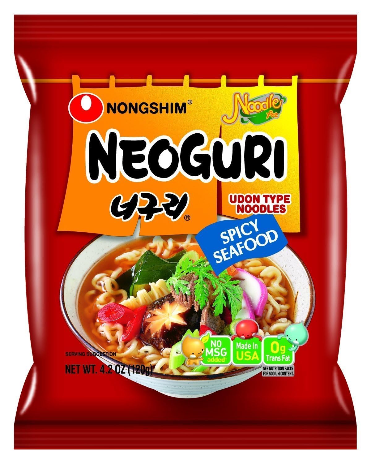 Nongshim Korean Famous Ramen Variety Selection ( ) (Neoguri, 4 Pack)
