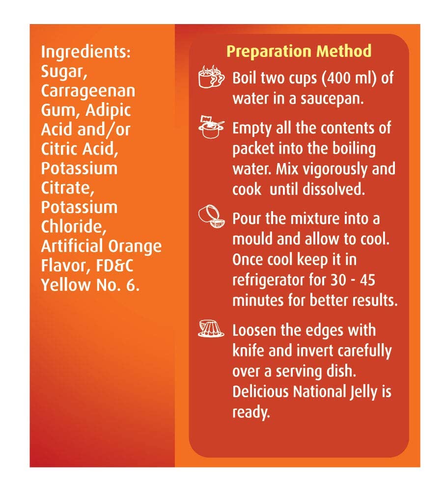 National Jelly Crystals - Orange 80 gms - Food / Masala / Dal