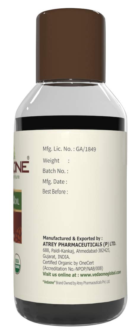 Vedaone USDA Organic Kalonji | Nigella Sativa Black Cumin Seed Oil for Hair Growth - 100ml | Ayurvedic Formula