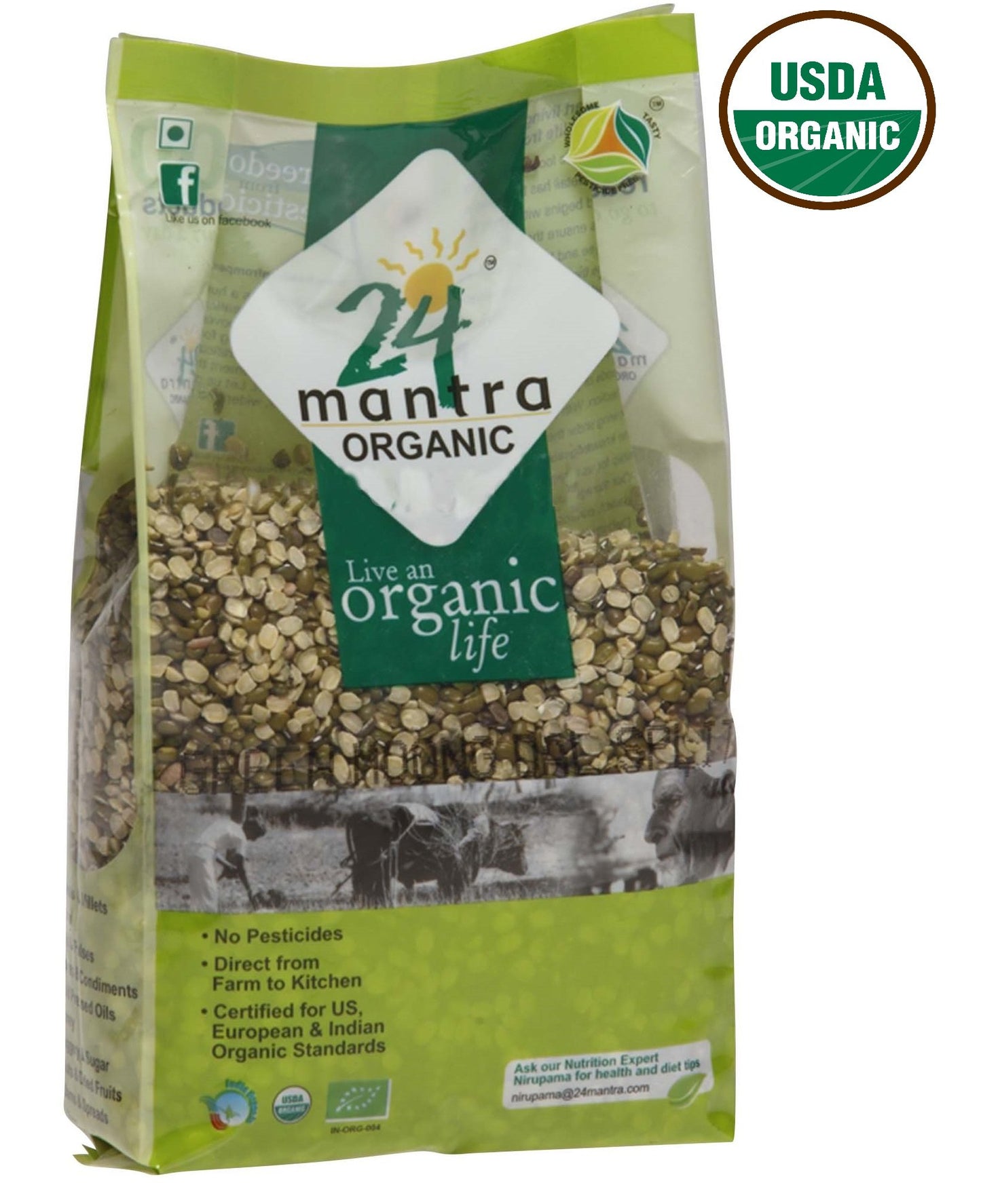 Organic Sambar Powder USDA Certified Organic EU Certified Organic Pesticides Free Adulteration Free Sodium Free - Pack of 4 X 3.5 Ounces (14 Ounces) - 24 Mantra Organic