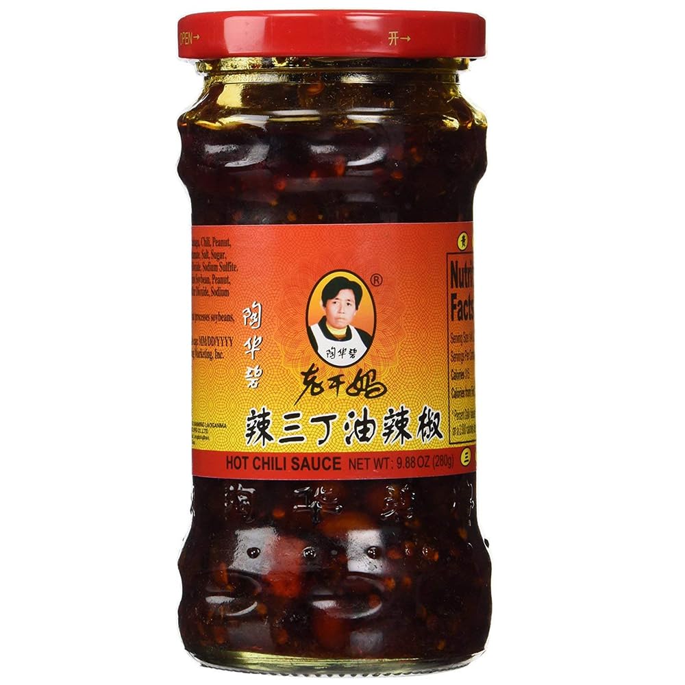 Laoganma Hot Chili Sauce LA San Ding 9.88oz, 1pack