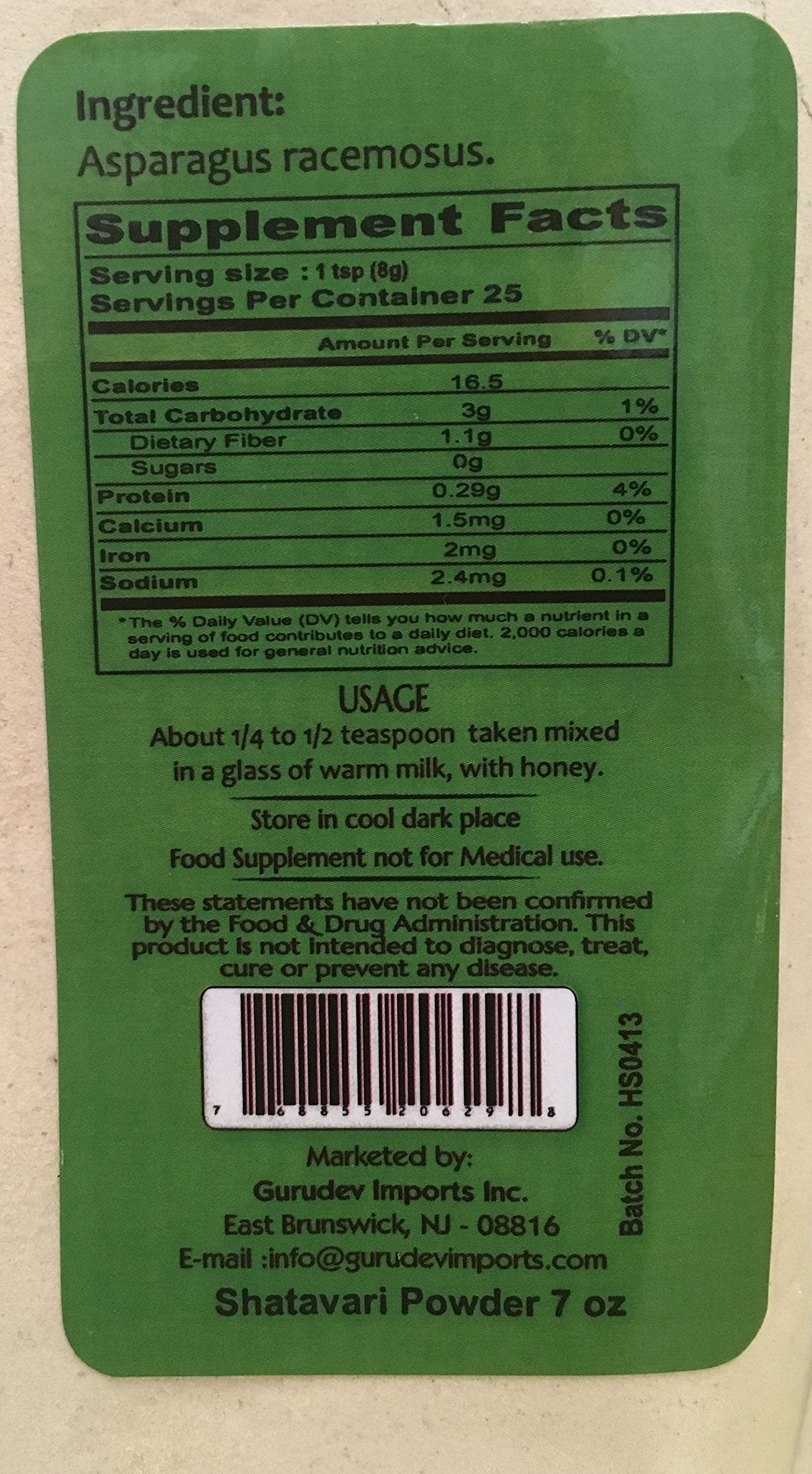 Vedic Secrets Shatawari Powder 200 gms - Food / Masala / Dal