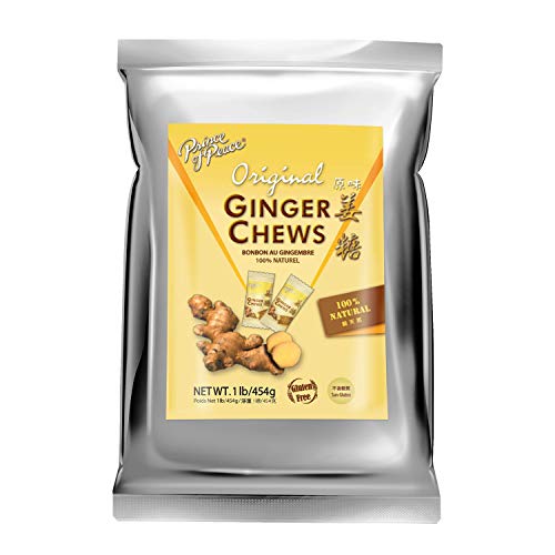 Prince of Peace Original Ginger Chews, 1 lb. Candied Ginger Candy Pack Ginger Chews Candy Natural Candy
