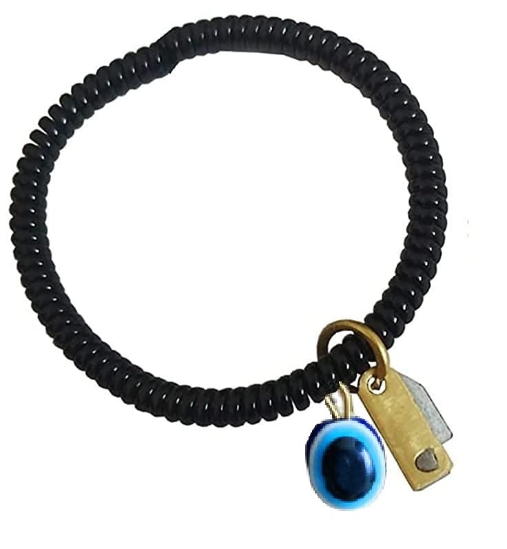 Nazar Battu Evil Eye Knife Bracelet Free Size for Men and Women | Stylish and Trendy Evil Eye Bracelet Nazar Battu Black Beaded Bracelets Unisex
