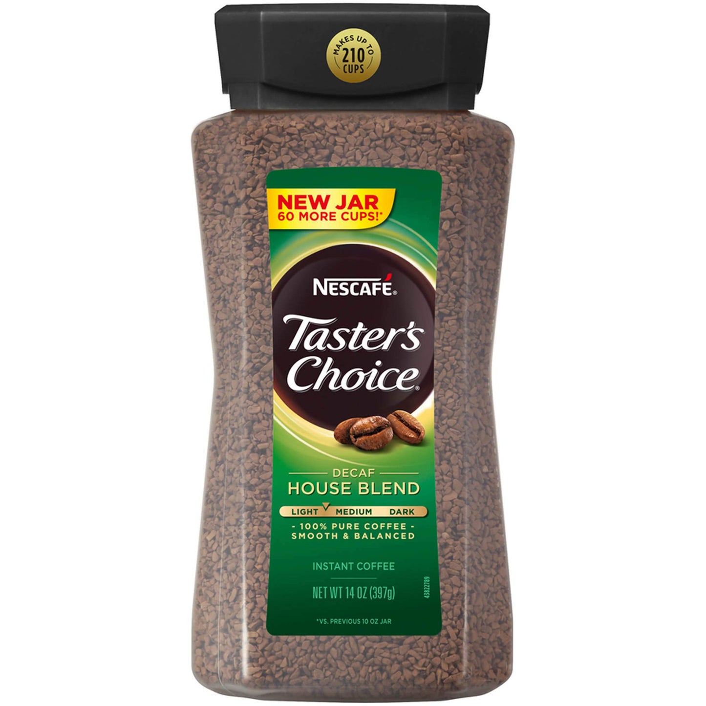 Nescaf Tasters Choice Lt Med House Blend Decaf Instant Coffee 14 Oz - Indian Coffee