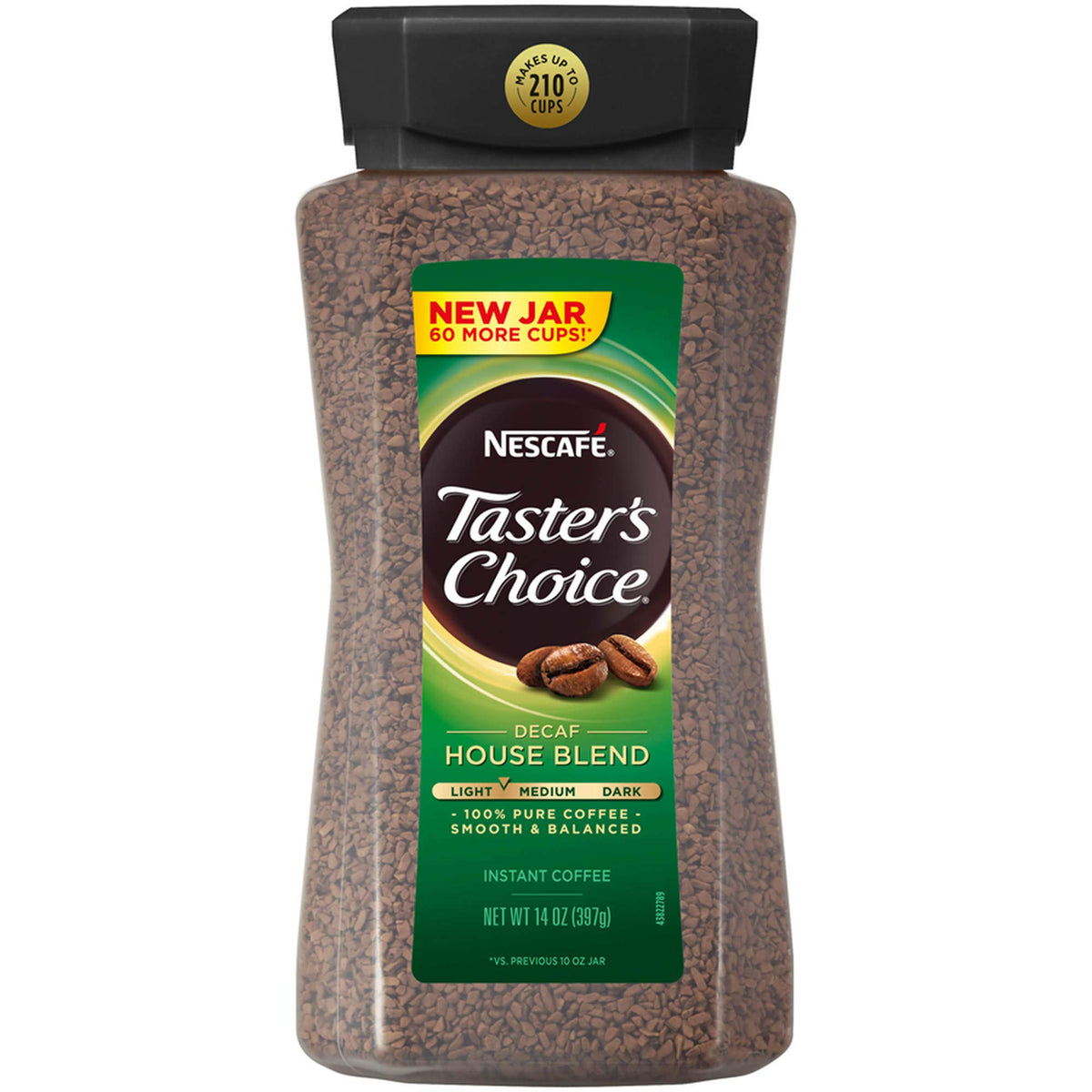 Nescaf Tasters Choice Lt Med House Blend Decaf Instant Coffee 14 Oz - Indian Coffee