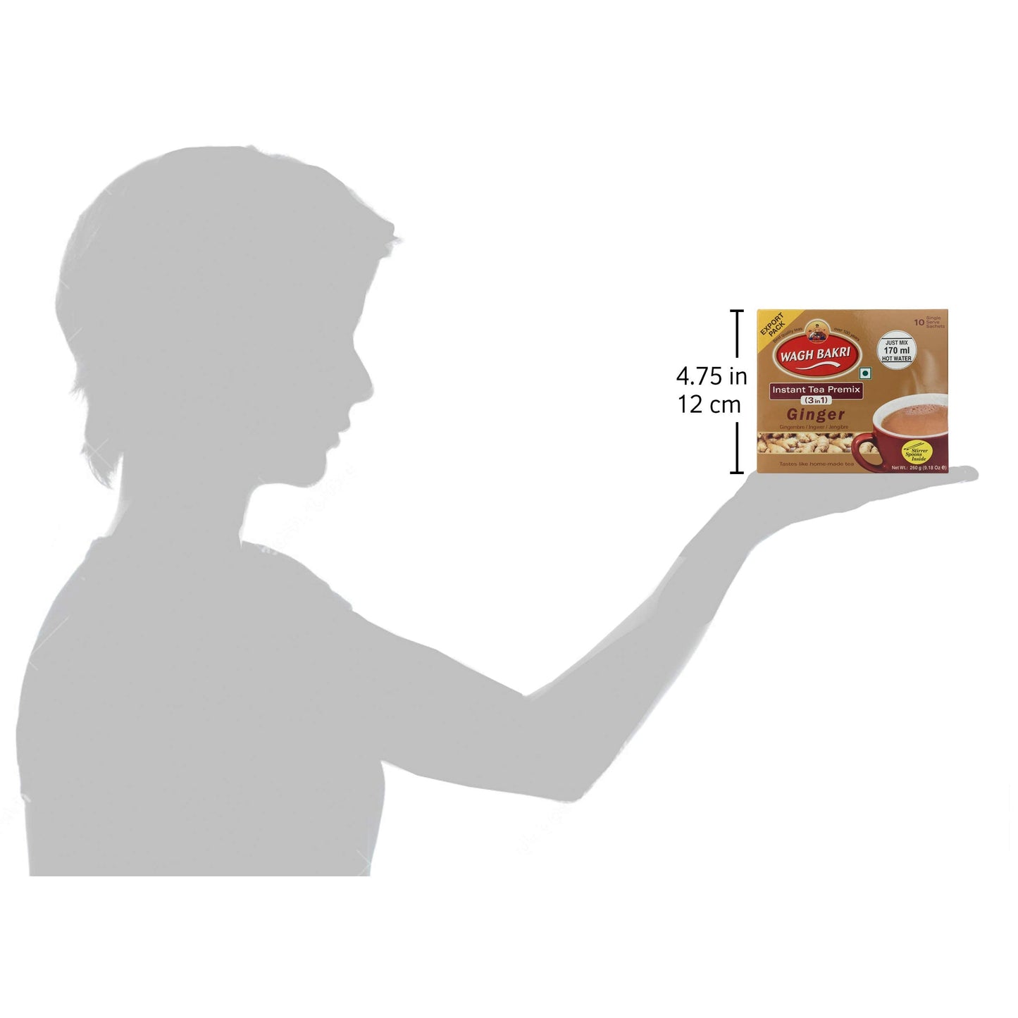 Wagh Bakri Instant Ginger Tea 3 in 1 10 sachets - Indian Tea