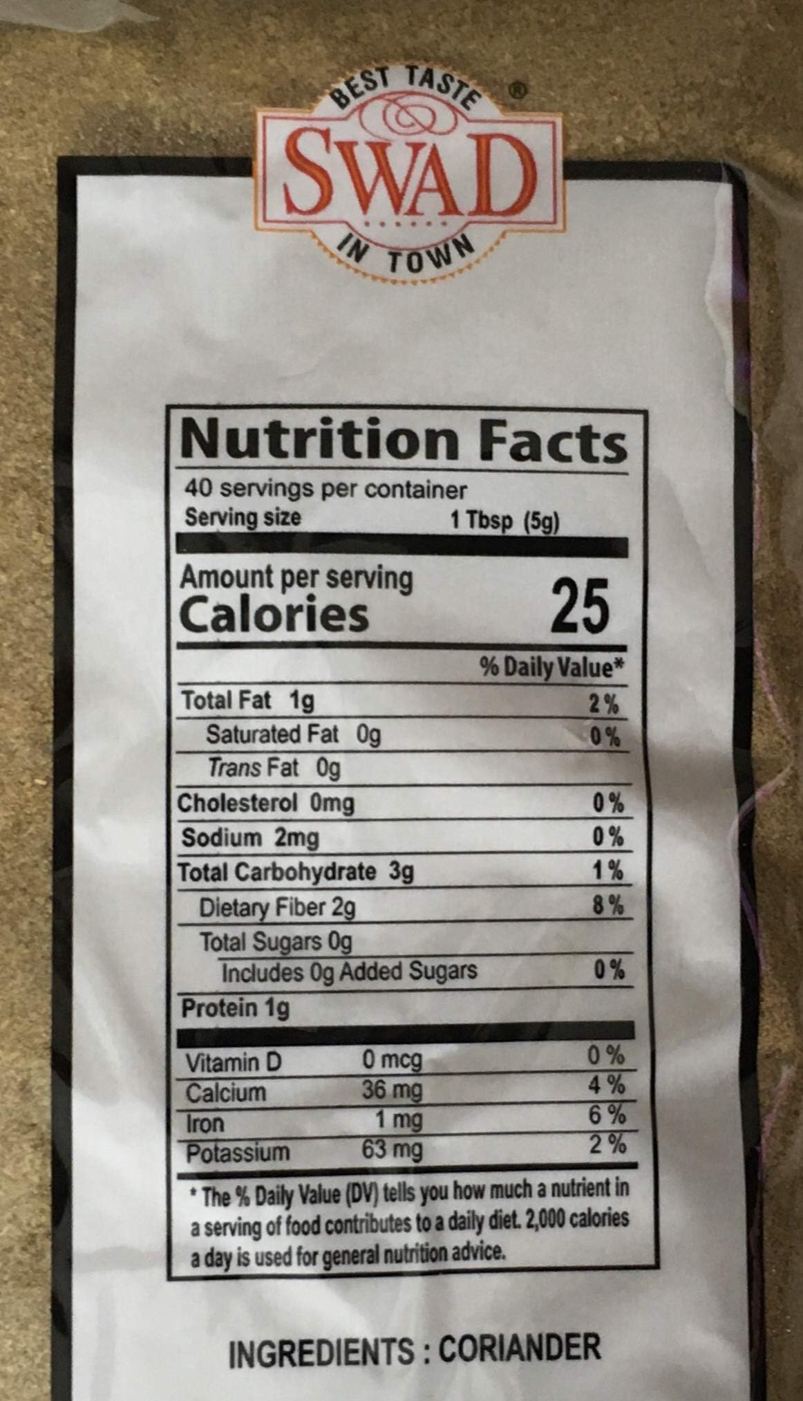 Swad Coriander Powder 200 gms - Food / Masala / Dal