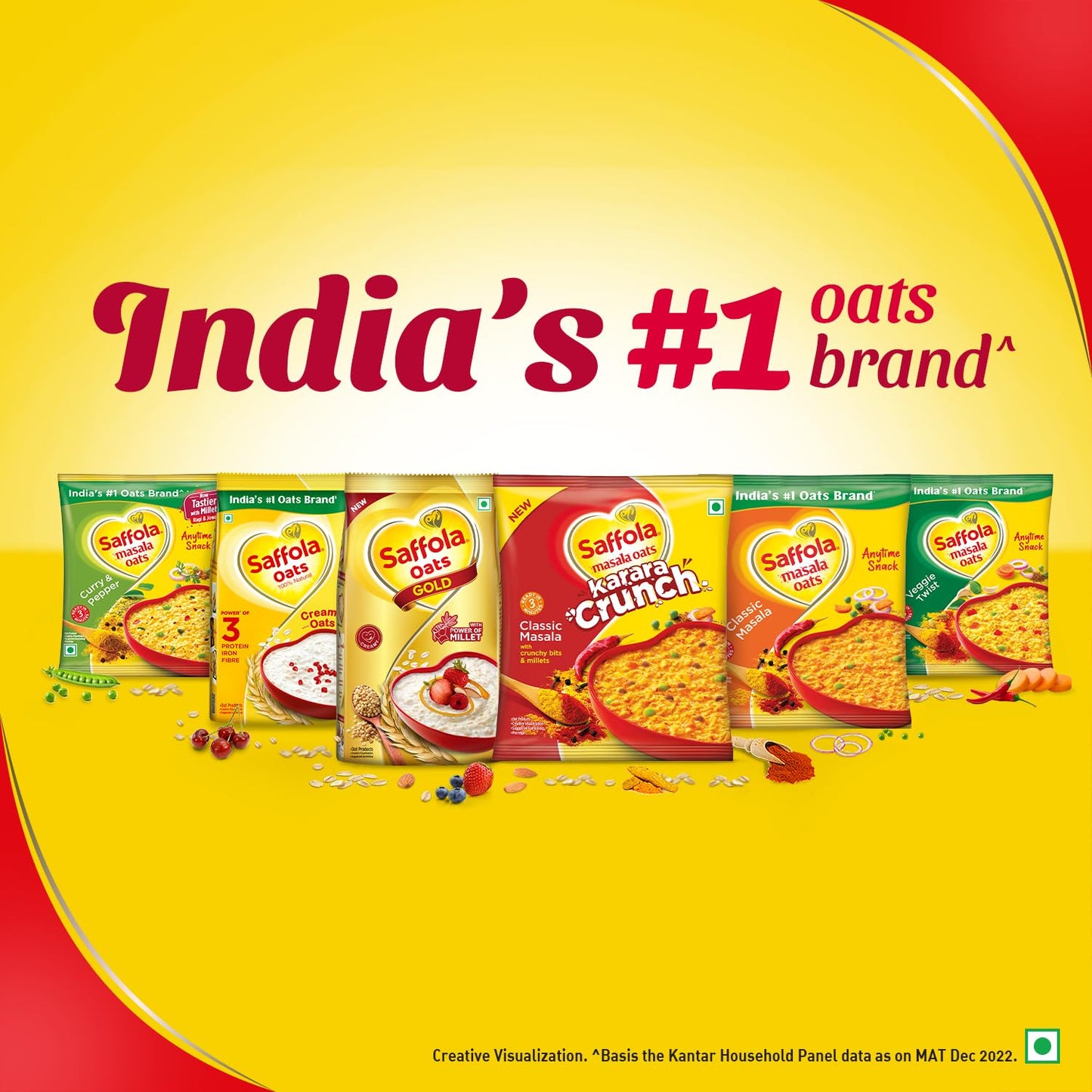 Saffola Masala oats- Peppy Tomato 38 gms - Indian Snack