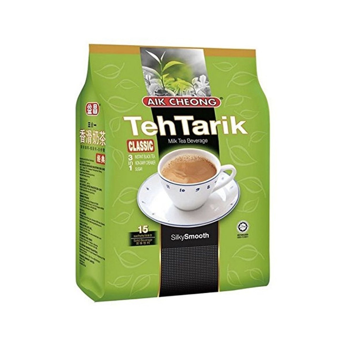 4 Pack Aik Cheong Teh Tarik Milk Tea Beverage Silky Smooth Imported from Malaysia (4x15 sachets)