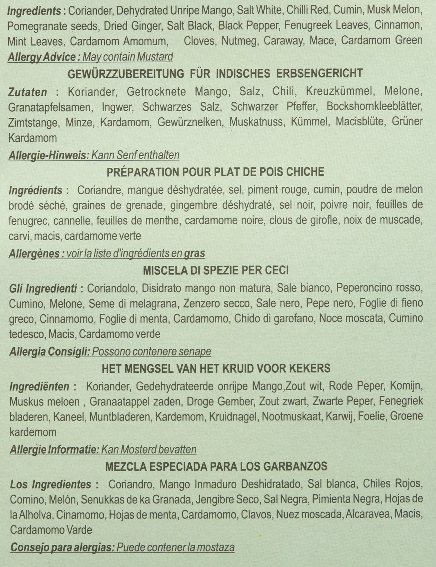 MDH Chana Masala 500 gms - Indian Spices