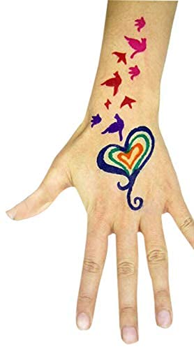 12 x Golecha Multi Color Henna Cones Temporary Tatoo Body Art Ink