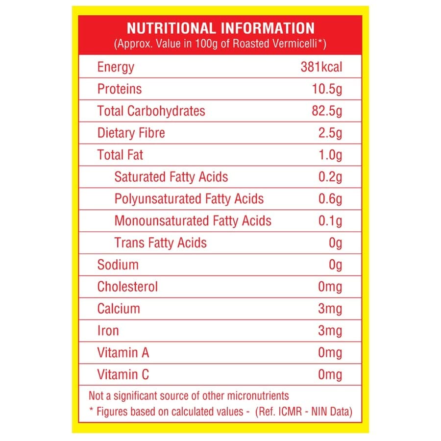Bambino Vermicelli, Roasted, 400g Pouch
