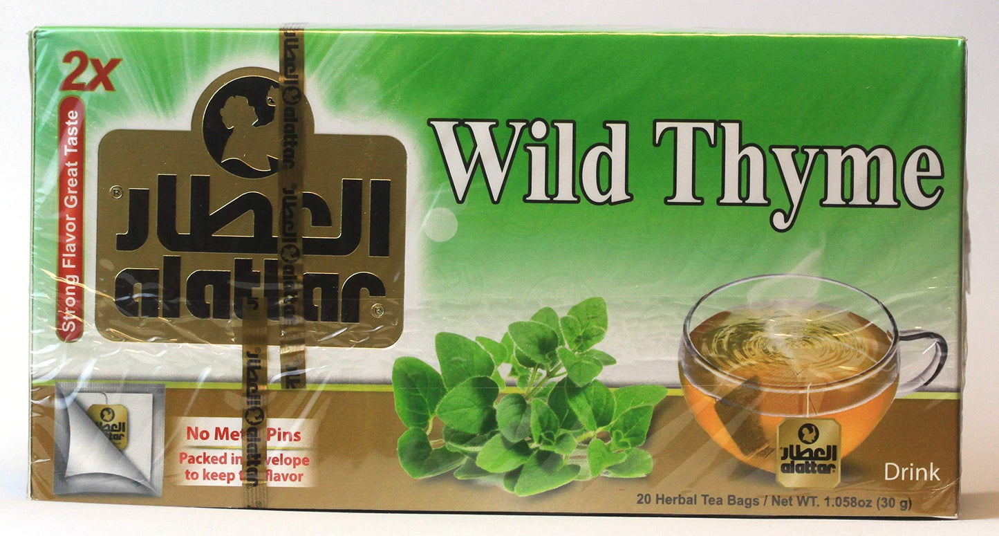 2 Boxes of Wild Thyme Herbal Tea Bags (20 Bags/Box) - Te de Tomillo Silvestre