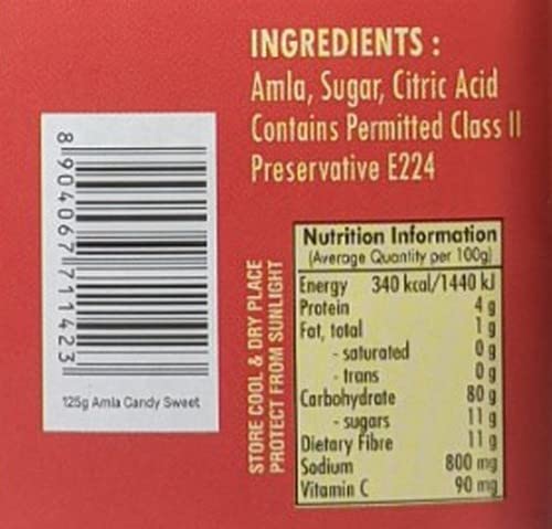 Jabsons - Sweet Amla Candy (125g) (Pack of 1)