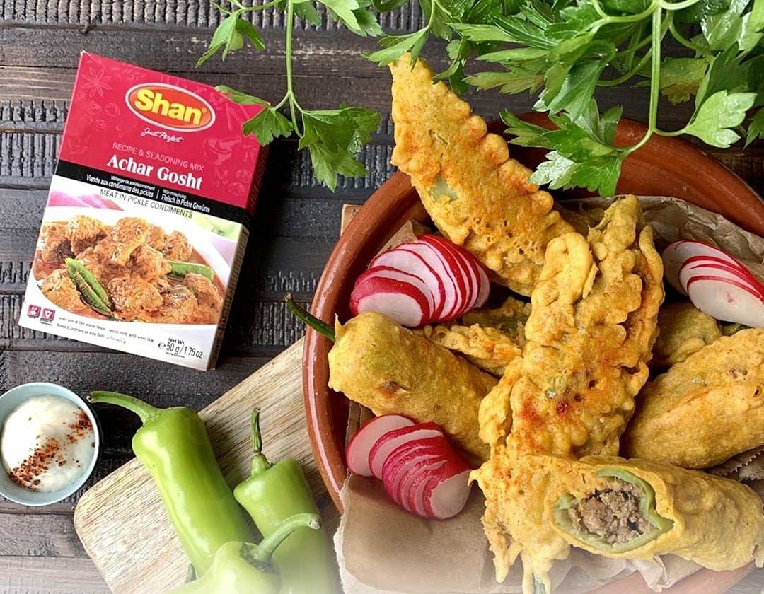 Shan Achar Gosht Recipe and Seasoning Mix 1.76 oz (50g) - Spice Powder for Meat in Pickle Condiments - Suitable for Vegetarians - Airtight Bag in a Box (Pack of 6)