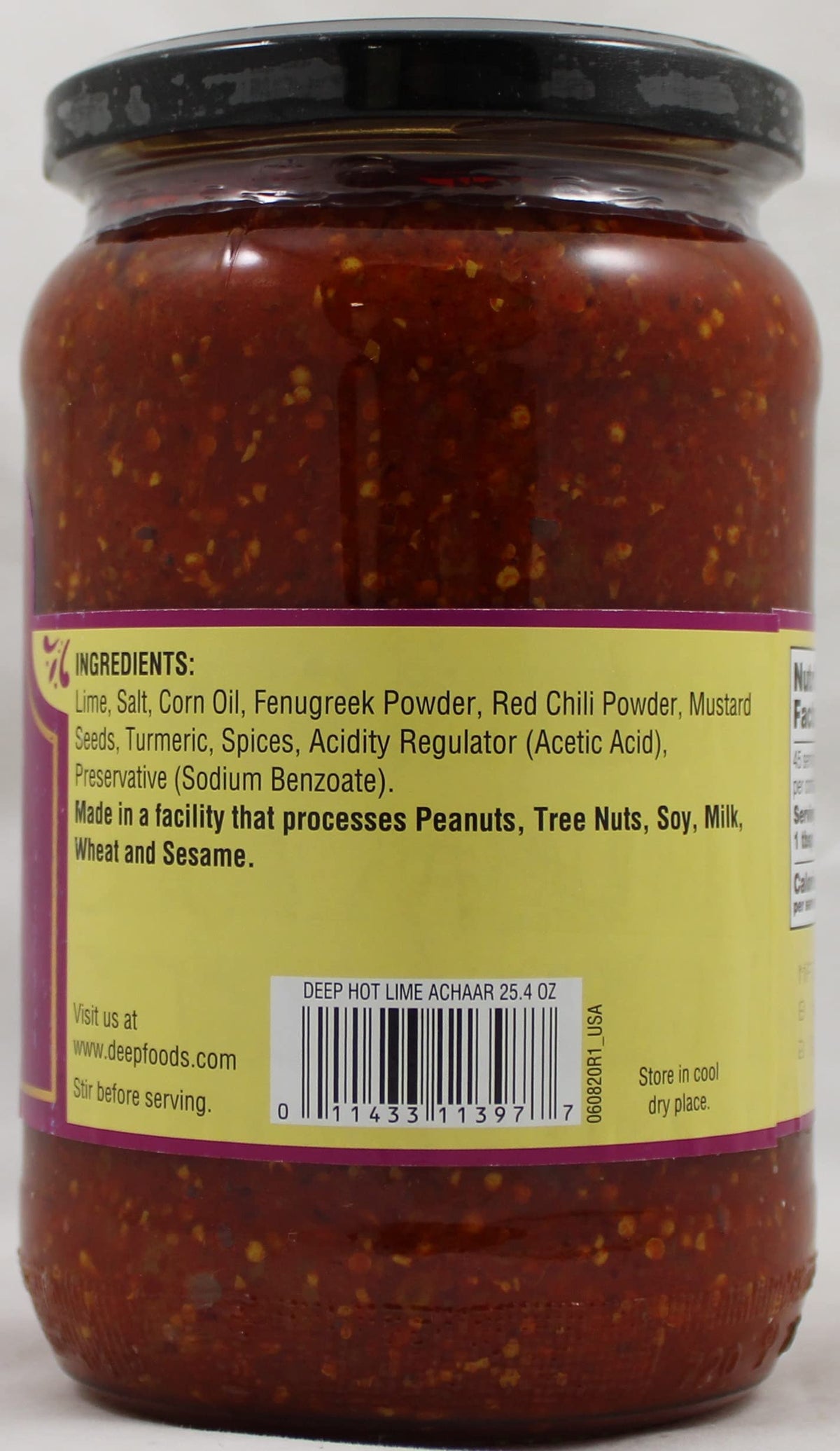 Deep Hot Lime Pickle In Oil 740 gms
